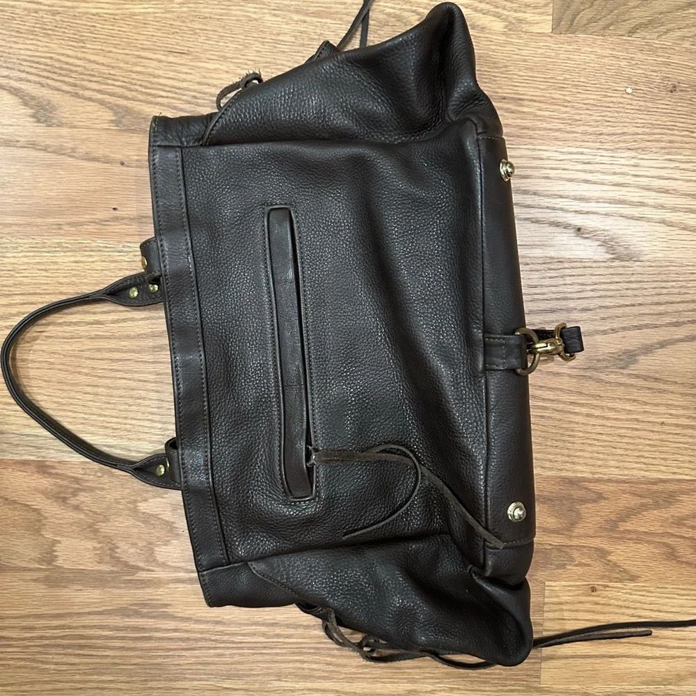 Botkier genuine leather tassel purse handbag bag hobo boho dark brown EUC - Picture 7 of 8